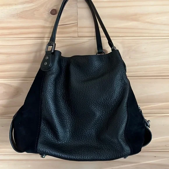 DESIGNER: Coach mixed leather Edie bag - Picture 3 of 17